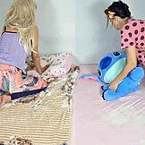 Nevlastný otec šuká manželku pred nevlastnou dcérou s výstrelom na zadok a blowjobom