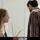 Posćerka pušta poočimu da je jebe u pičku da ga oraspoloži! Duboko grlo i jahanje u tabu hardcore-u.